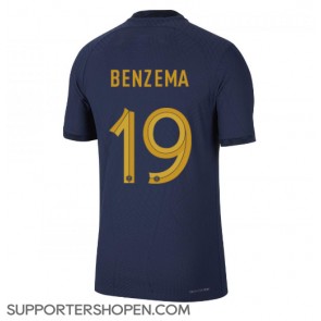 Frankrike Karim Benzema #19 Hemma Matchtröja VM 2022 Kortärmad